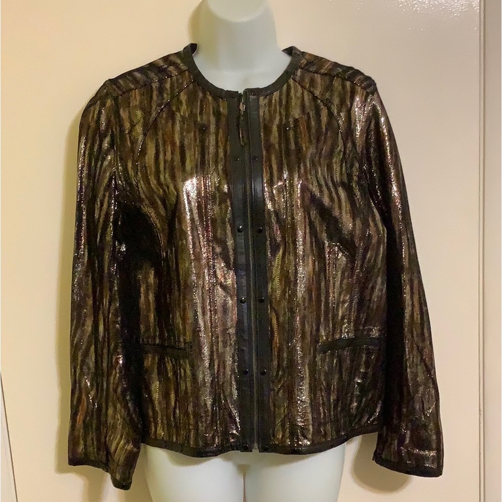 Chico’s Leather Jacket Reversible - image 3